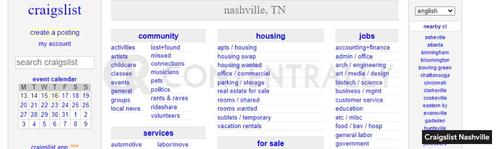 Craigslist Nashville