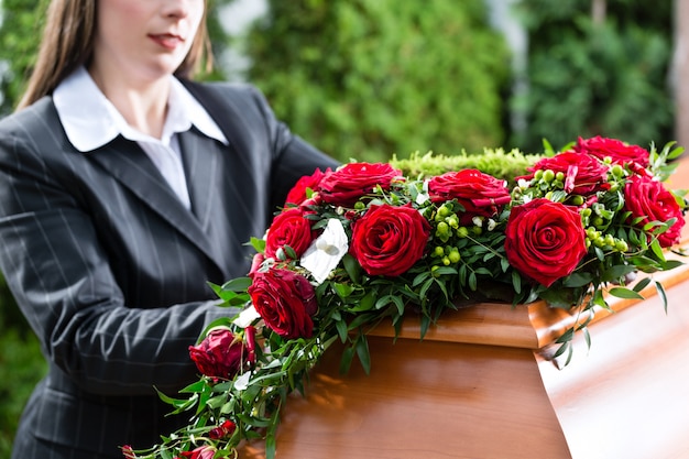  woman at funeral